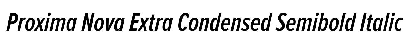 Proxima Nova Extra Condensed Semibold Italic image